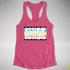 Assume Nothing Queer Pride Flag Racerback Tank - Hot Pink