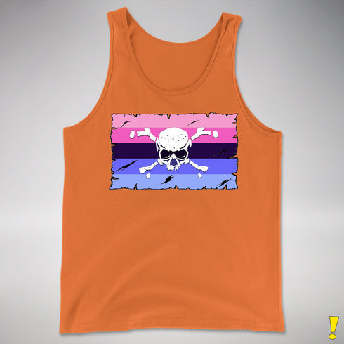 Omnisexual Pride Pirate Flag Premium Tank Top - Orange
