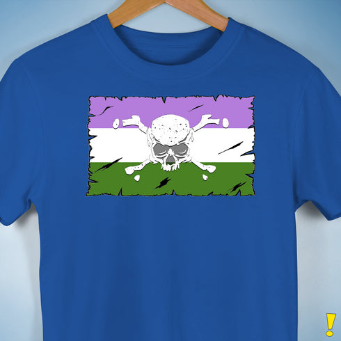 Genderqueer Pride Pirate Flag Premium Unisex T-Shirt - Royal Blue