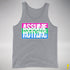 Assume Nothing Polysexual Pride Flag Premium Tank Top - Grey Heather