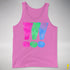 Polysexual Pride Exclamation Points Premium Tank Top - Neon Pink