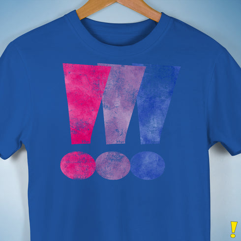 Bisexual Pride Exclamation Points Premium Unisex T-Shirt - Royal Blue