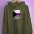 Demisexual Pride Flag Ripped Reveal Hoodie - Army