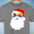 Santa’s LGBTQ Progress Pride Flag Shades Premium Unisex T-Shirt - Grey Heather