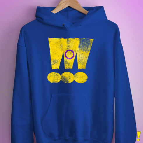 Intersex Pride Grunge Exclamation Points Hoodie - Royal Blue