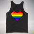 LGBTQ Pride Pixel Heart Premium Tank Top - Black