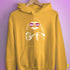 Pride Sloth Pink Lesbian Flag Sunglasses Hoodie - Mustard