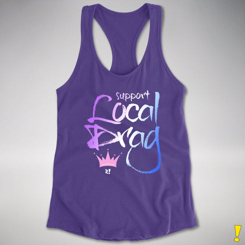 Support Local Drag Women's Racerback Tank - Purple