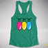 Pansexual Pride Christmas Lights Racerback Tank - Kelly Green