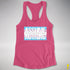Assume Nothing Transgender Pride Flag Racerback Tank - Hot Pink