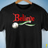 Believe Aromantic Pride Jingle Bell Premium Unisex T-Shirt - Black