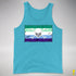 Gay Male Pride Pirate Flag Premium Tank Top - Aqua Triblend