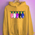 Genderfluid Pride Christmas Lights Hoodie - Mustard