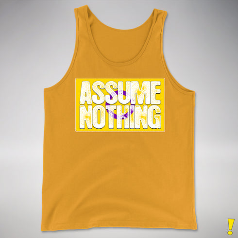 Assume Nothing Intersex Pride Flag Premium Tank Top - Gold