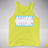 Assume Nothing Transgender Pride Flag Premium Tank Top - Neon Yellow