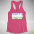 Assume Nothing Genderqueer Pride Flag Racerback Tank - Hot Pink