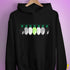 Agender Pride Christmas Lights Hoodie - Black