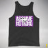 Assume Nothing Lesbian Labrys Pride Flag Premium Tank Top - Charcoal Triblend