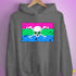 Polysexual Pride Pirate Flag Hoodie - Grey Heather
