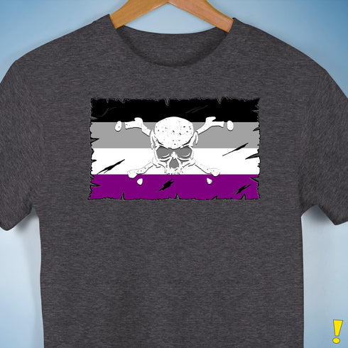 Asexual Pride Pirate Flag Premium Unisex T-Shirt - Dark Grey Heather
