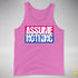 Assume Nothing Bisexual Pride Flag Premium Tank Top - Neon Pink