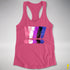 Genderfluid Pride Grunge Exclamation Points Racerback Tank - Hot Pink