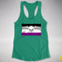 Asexual Pride Pirate Flag Racerback Tank - Kelly Green