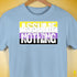 Assume Nothing Nonbinary Pride Flag Premium Unisex T-Shirt - Baby Blue