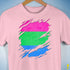 Polysexual Pride Flag Ripped Reveal Premium Unisex T-Shirt - Pink
