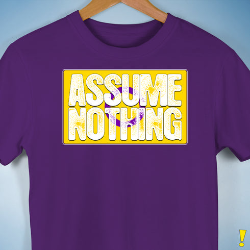 Assume Nothing Intersex Pride Flag Premium Unisex T-Shirt - Purple
