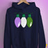 Genderqueer Pride Christmas Lights Hoodie - Navy