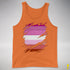 Pink Lesbian Ripped Reveal Premium Tank Top - Orange
