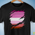 Pink Lesbian Ripped Reveal Premium Unisex T-Shirt - Black