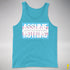 Assume Nothing Transgender Pride Flag Premium Tank Top - Aqua Triblend