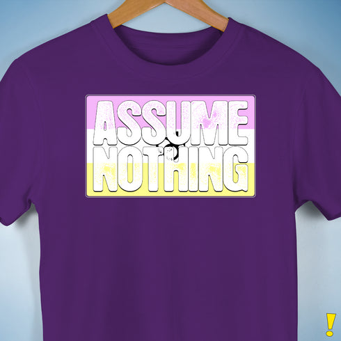 Assume Nothing Twink Pride Flag Premium Unisex T-Shirt - Purple