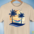 Polysexual Pride Hammock Summer Beach Sunset Premium Unisex T-Shirt - Cream