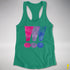 Bisexual Pride Exclamation Points Racerback Tank - Kelly Green