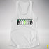 Agender Pride Christmas Lights Racerback Tank - White