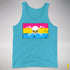 Pansexual Pride Pirate Flag Premium Tank Top - Aqua Triblend