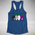 Asexual Pride Christmas Lights Racerback Tank - Royal