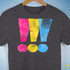 Pansexual Pride Exclamation Points Premium Unisex T-Shirt - Dark Grey Heather