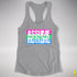 Assume Nothing Polysexual Pride Flag Racerback Tank - Heather Grey