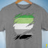 Aromantic Pride Flag Ripped Reveal Premium Unisex T-Shirt - Grey Heather