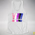 Genderfluid Pride Grunge Exclamation Points Racerback Tank - White