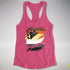 Bear Pride Flag Ripped Reveal Racerback Tank - Hot Pink