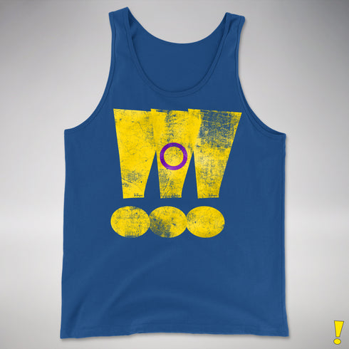 Intersex Pride Grunge Exclamation Points Premium Tank Top - Royal Blue
