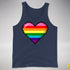 Gilbert Baker Original LGBTQ Gay Rainbow Pride Pixel Heart - Navy