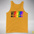 Distressed Philly LGBTQ Pride Whee! Exclamation Points Premium Tank - Gold
