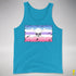 Bigender Pride Pirate Flag Premium Tank Top - Neon Blue