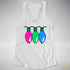 Polysexual Pride Christmas Lights Racerback Tank - White